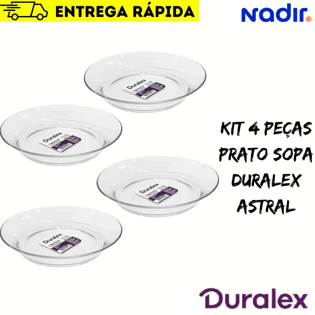 Kit 4 Pratos Sopa Duralex Astral -  Nadir