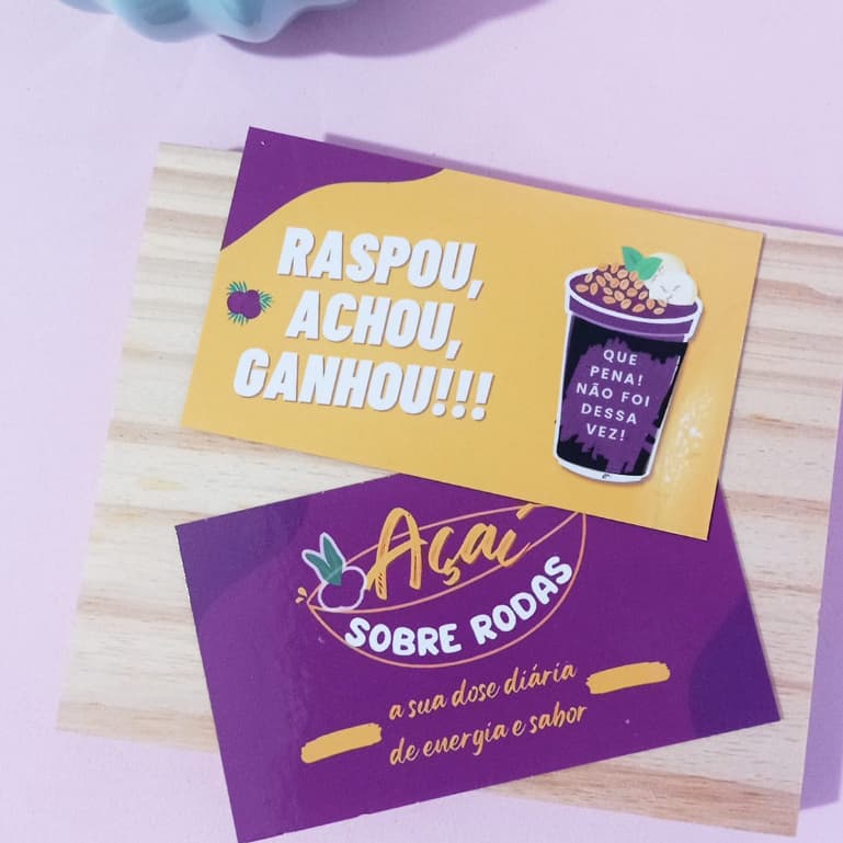 Cartão Raspadinha Personalizada - 50 unidades