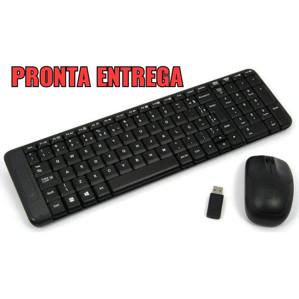 Kit Teclado e Mouse Combo LOGITECH Mk220 Abnt2 tecla Ç Portugues sem fio Original Logitech do Brasil
