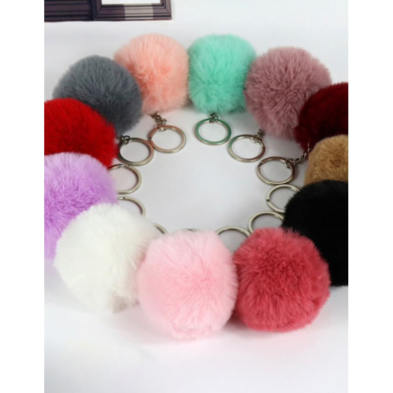 Chaveiro Pingente PomPom de Pelúcia Grande no Atacado Para bolsas Mochilas Chave de Casa