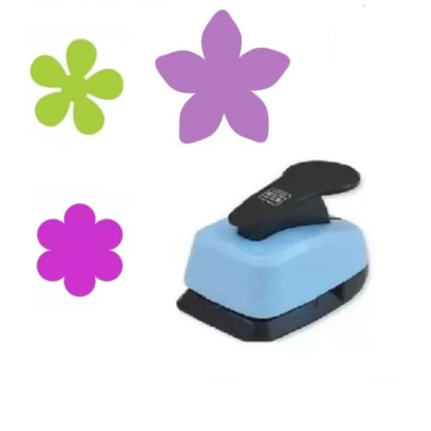 Kit 3 Cortadores Furadores De Papel E Eva -  Flor 5 pontas - helice - Flor 6 Pelatas De 16mm