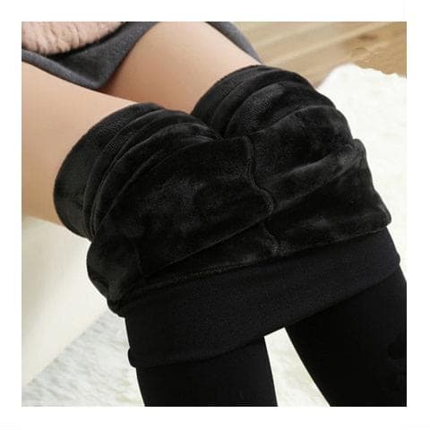 Meia calça Flanelada Térmica Segunda Pele Cintura Alta Inverno - Tamanho único com pé Quentinha