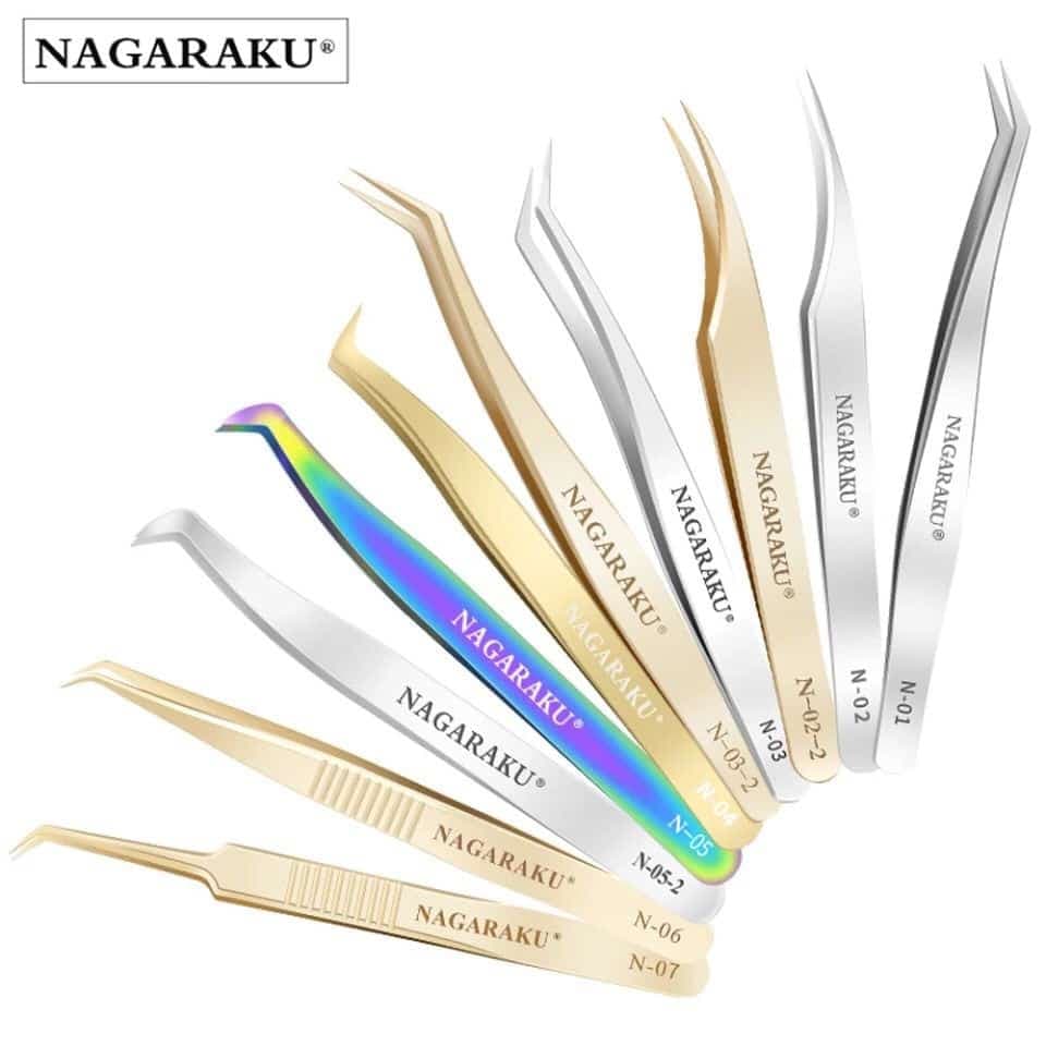 Pinça Nagaraku De Alta Precisão  Isolamento Clássico Alongamento Extensão De Cílios