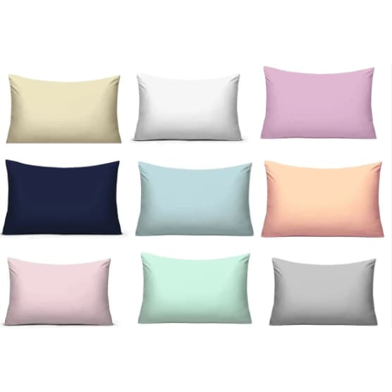 Kit 4 Fronhas de Travesseiro 50x70cm Padrão Avulsa Lisa (2 Pares)