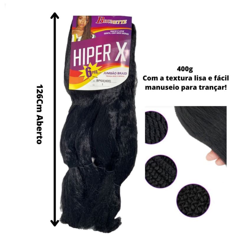 cabelo Jumbo hiper X 400 gramas para trança