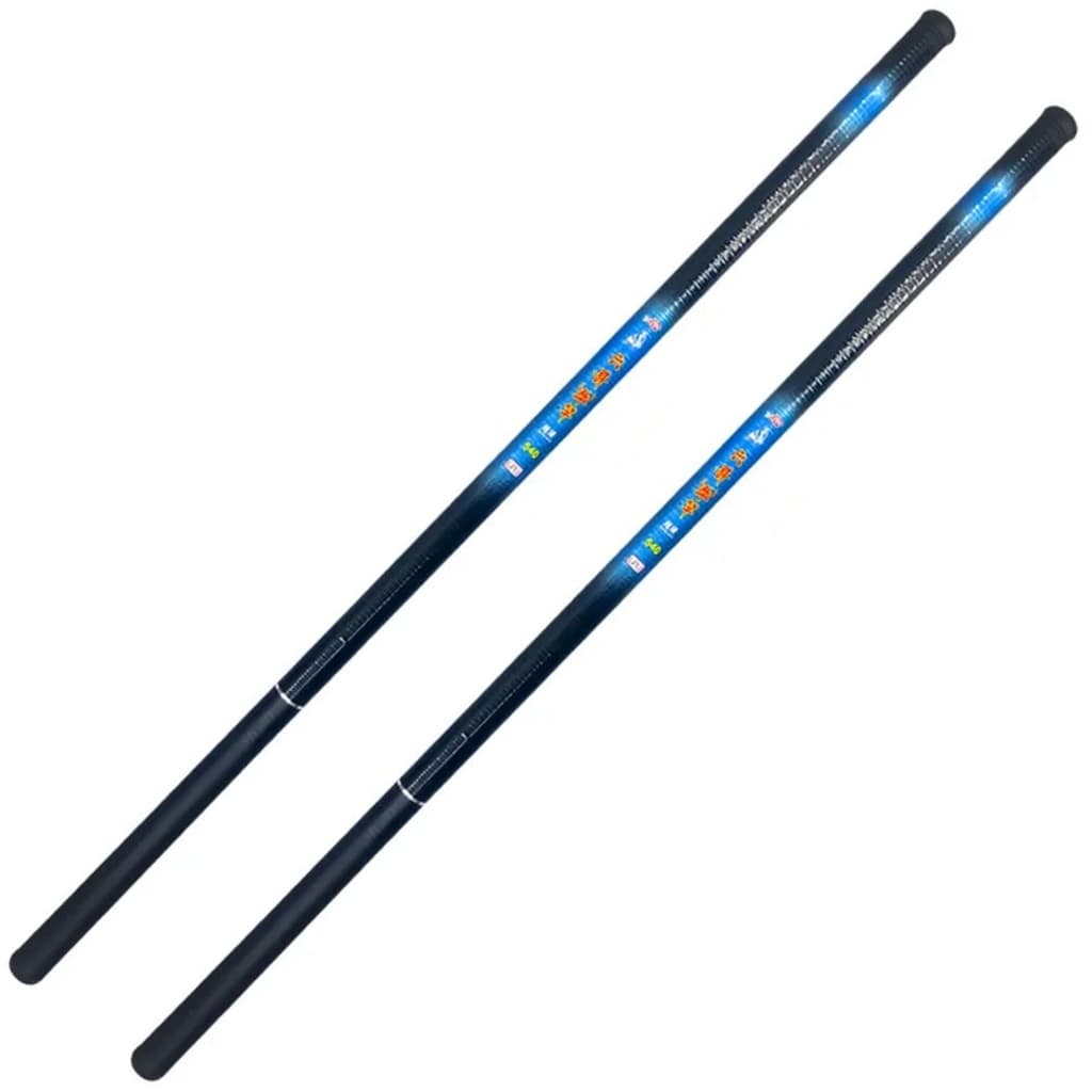 Kit com 02 Vara Telescópica De Pesca de mão Ultra Leve com 1,80m 2,40m 3,00m 3,60m 4,00m 5,00m 5,40m em fibra de vidro e carbono Tilapias represas pesqueiro