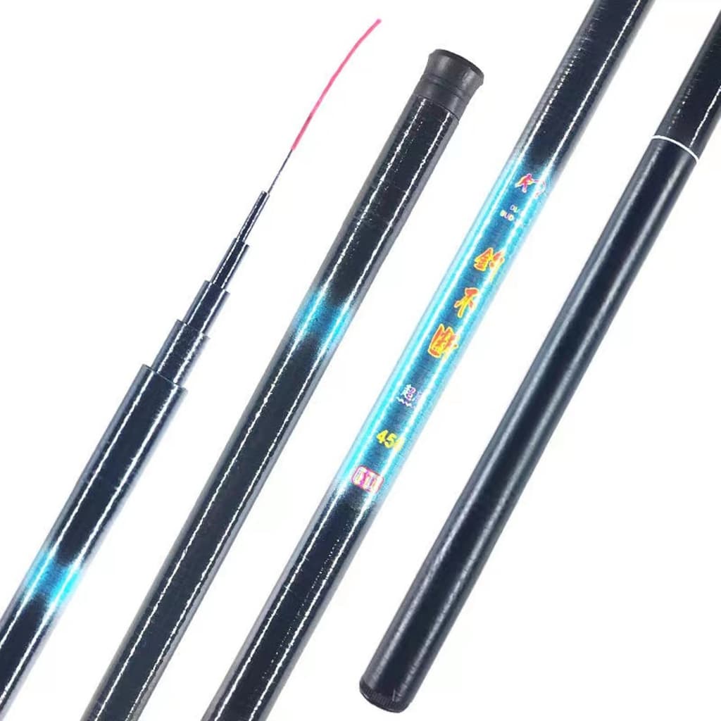 Vara Telescópica De Pesca de mão Ultra Leve com 1,80m 2,40m 3,00m 3,60m 4,00m 5,00m 5,40m em fibra de vidro e carbono Tilapias represas pesqueiro