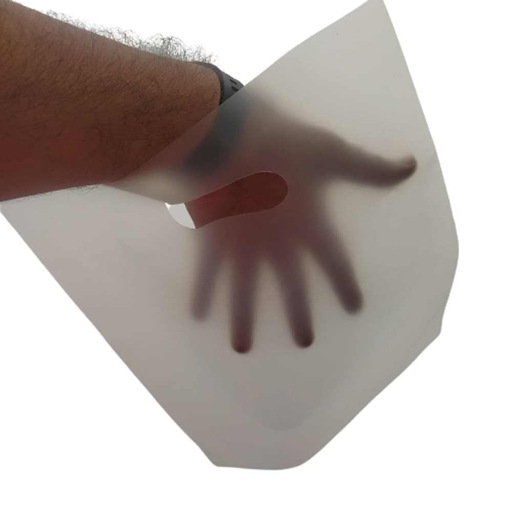 100 Sacolas Plásticas Alta densidade,  Boca de palhaço / Vazada - Transparente Fosca  & Coloridas.