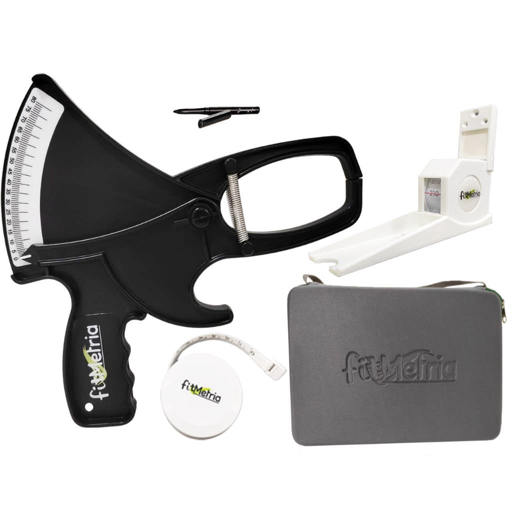 Kit Adipômetro Clínico Nutrição Avaliação Física + Estojo + estadiômetro e trena FITMETRIA
