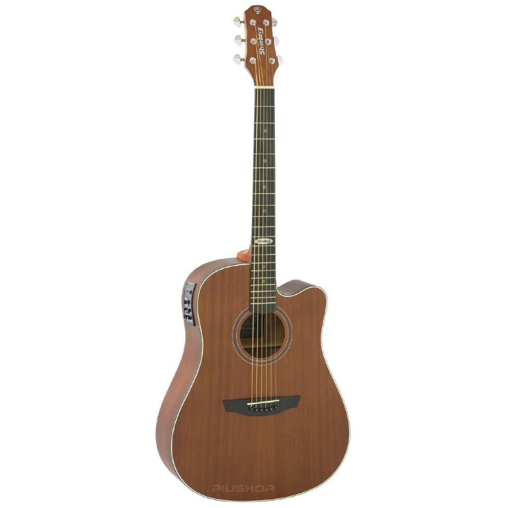 Violão Strinberg Eletroacústico SD200C MGS Folk Afinador digital Pré SE-60 Marcação Escala: Circular
