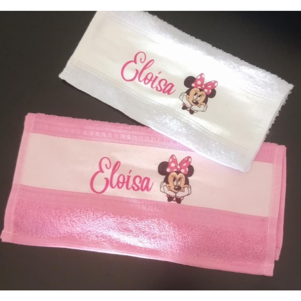 Kit  3 toalhas de boca personalizadas