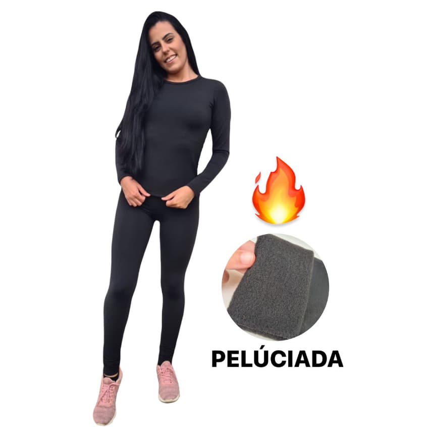 Kit Conjunto Calça + Blusa Térmica Segunda Pele Inverno frio intenso proteção solar