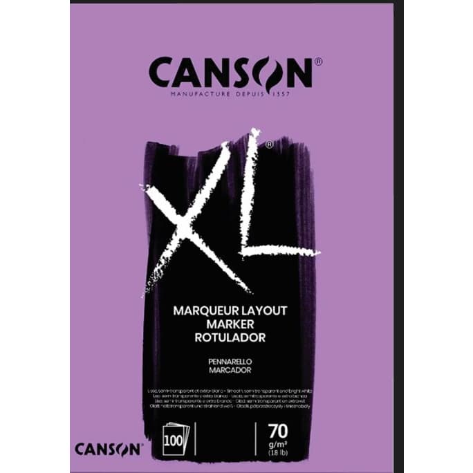 Bloco Papel Canson Xl Marker A4 70g Desenho Croquis