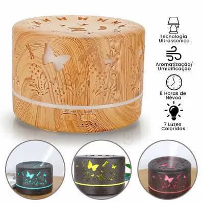 Aromatizador Lampada Led Ultrassônico 700ml Difusor