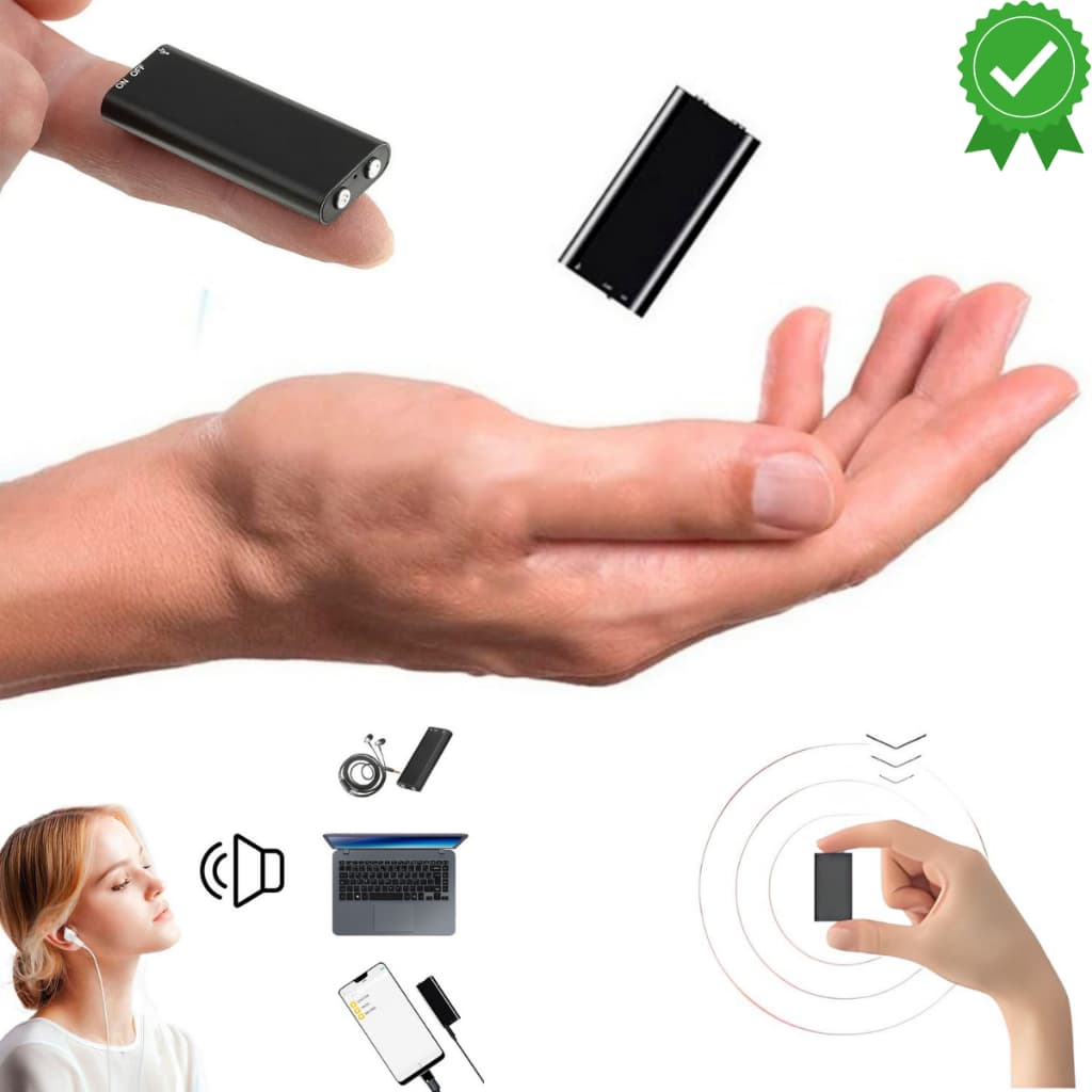 Gravador de Voz Mini/Micro Profissional Portátil com Mp3 Envio Imediato