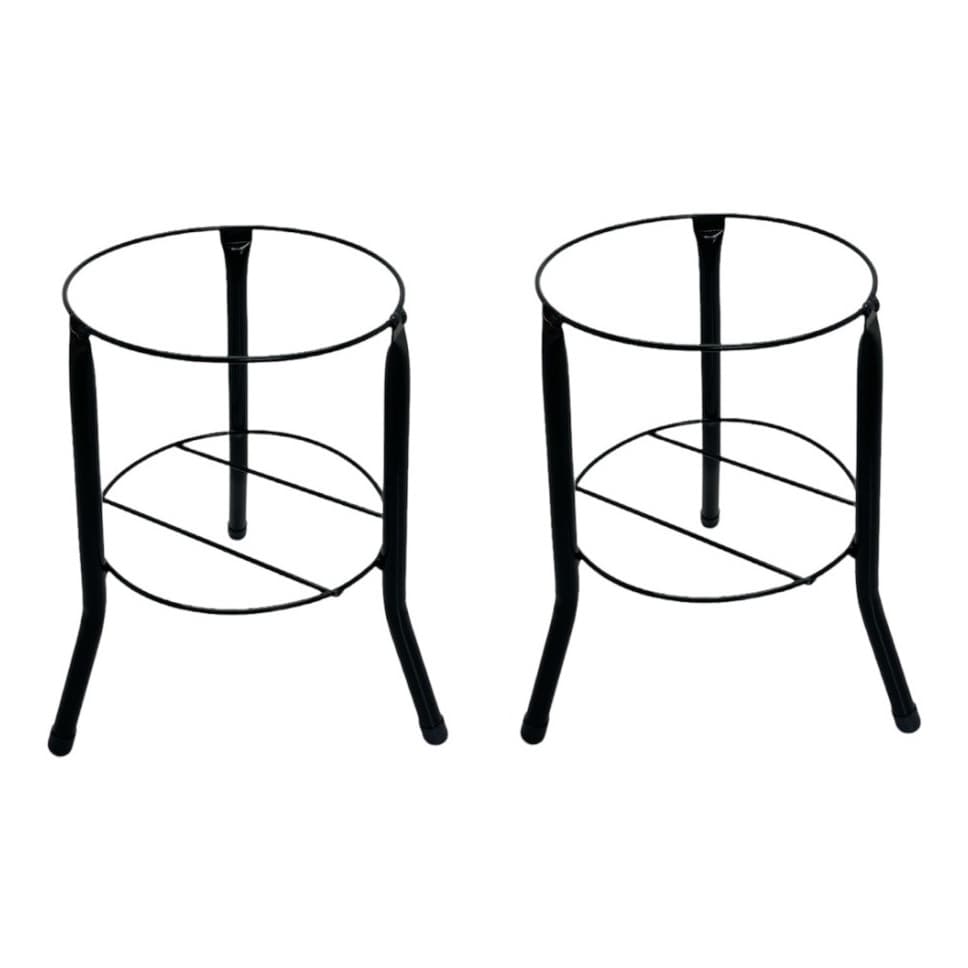 2 Suportes De Chão Para Extintor De Incêndio Preto Tubo De Aço Tripé 4 A 6 Kg Resistente