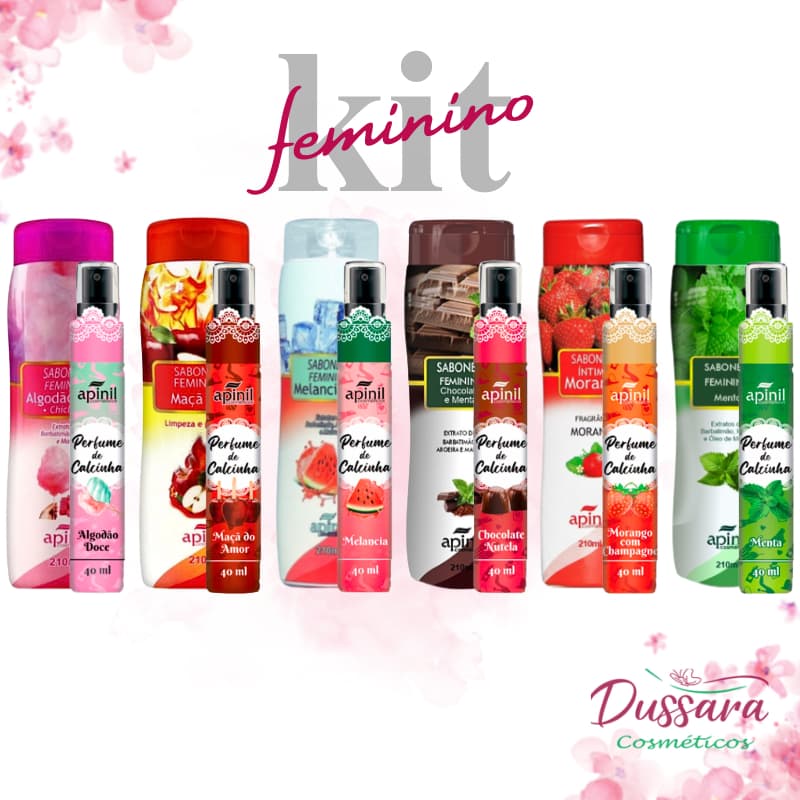 Kit FEMININO (Com 2 Itens) Sabonete Intimo + Perfume de Calcinha Apinil