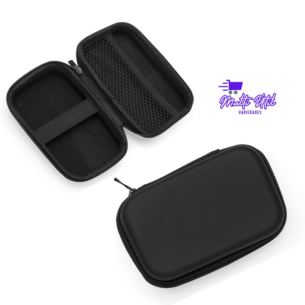 Estojo Multifuncional case de Couro Sintético com zíper