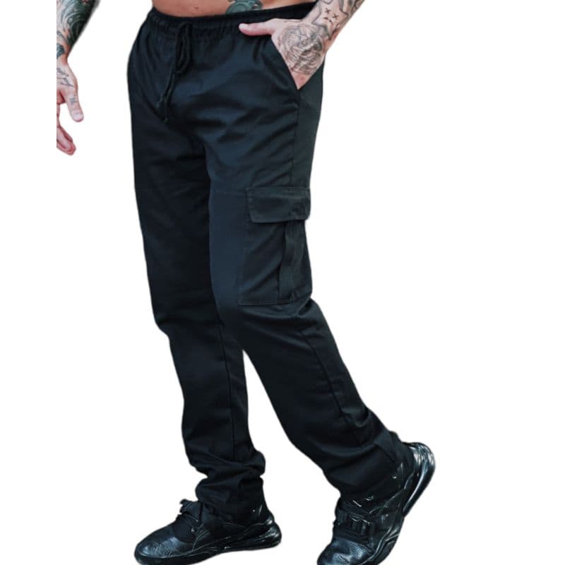 Calça cargo unissex skatista 6 bolsos