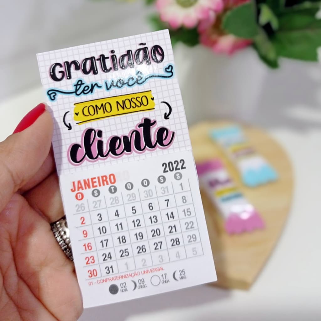 Calendário Personalizado com imã 2026 kit com 10