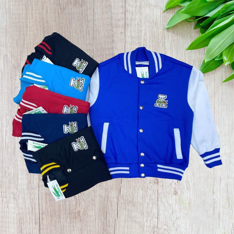 Jaqueta Beisebol Escolar Masculino Infantil Com Botão L