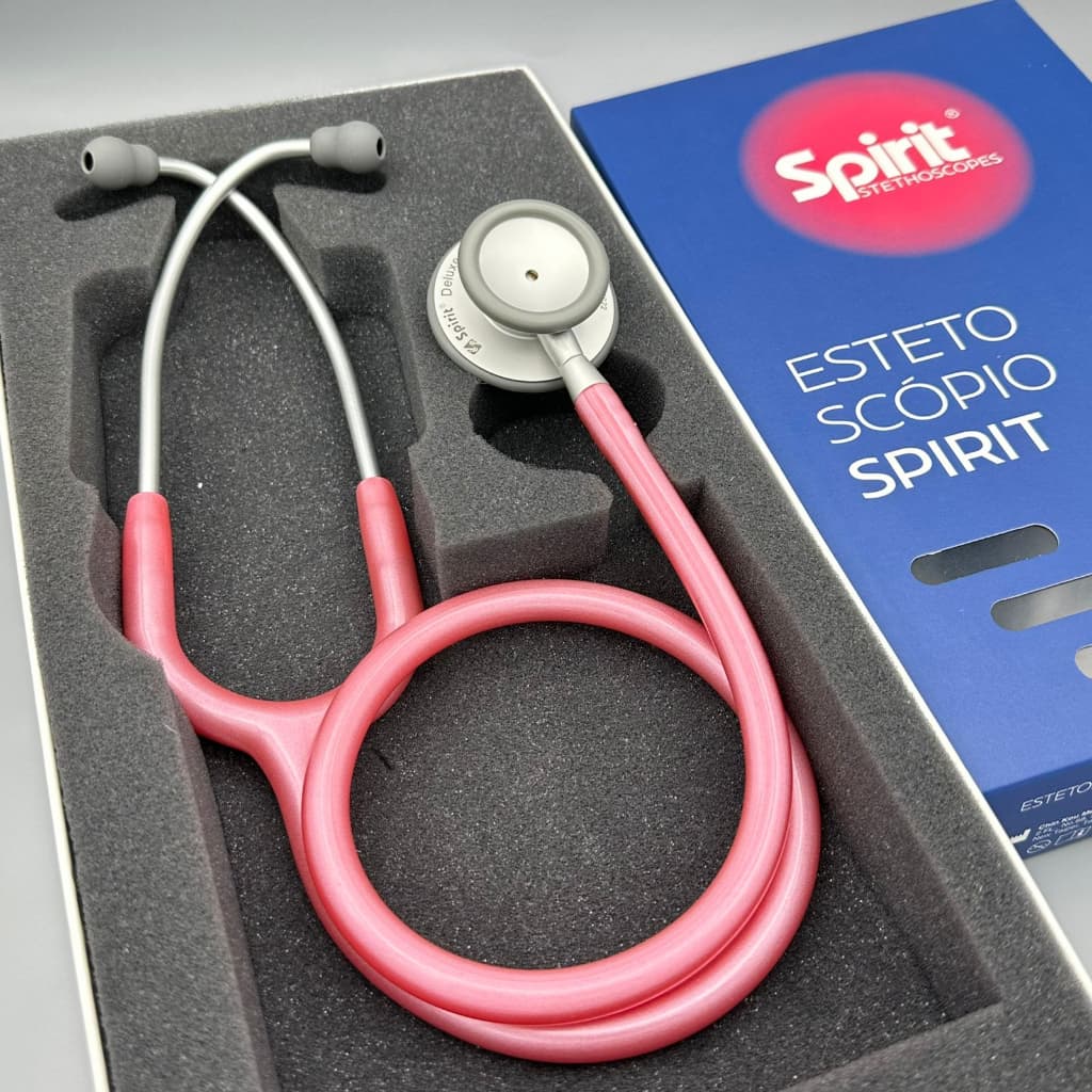 Estetoscópio Spirit MD Pro-Lite Adulto Rosa Perolizado