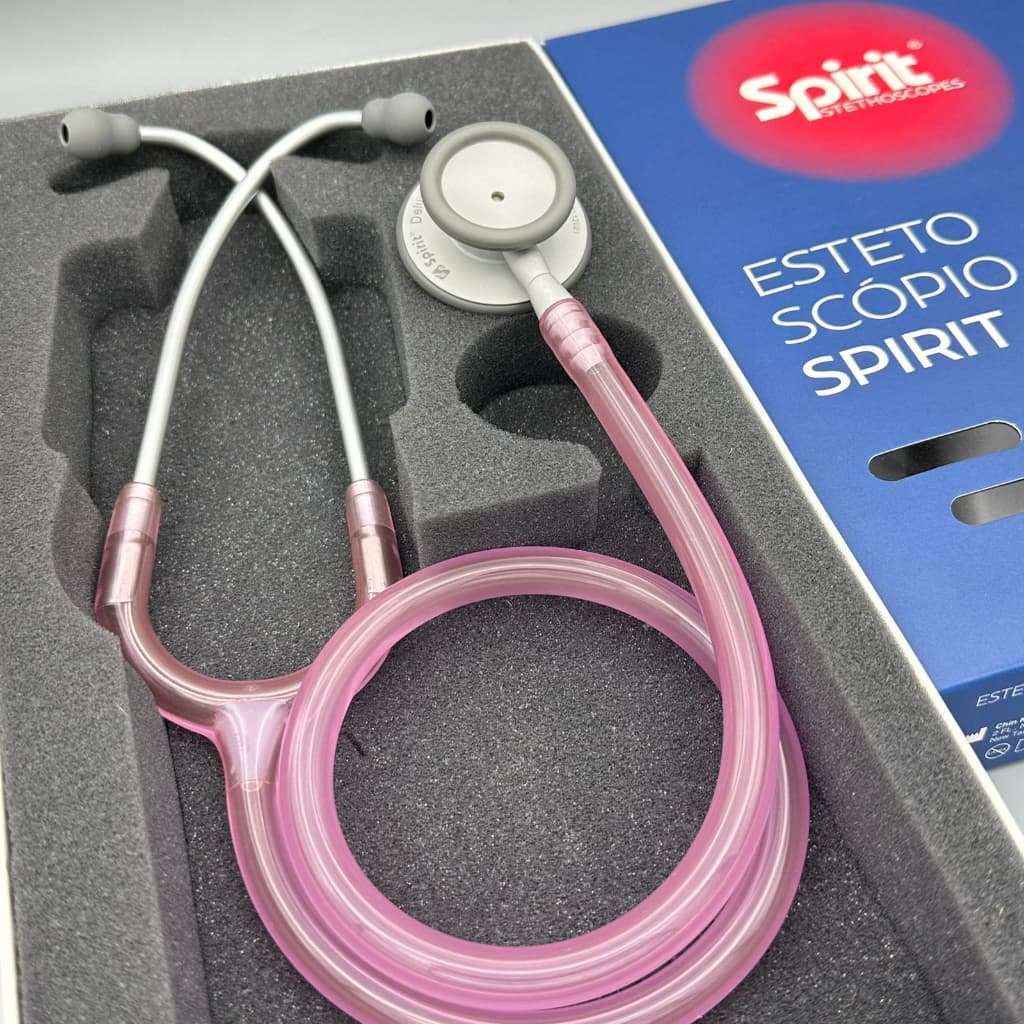 Estetoscópio Spirit MD Pro-Lite Adulto Rosa Transparente
