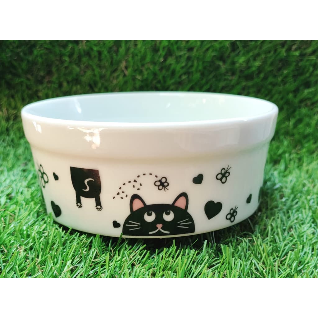 Comedouro Para Felinos Porcelana 330ml Super Decoração Para Pet e Roedores