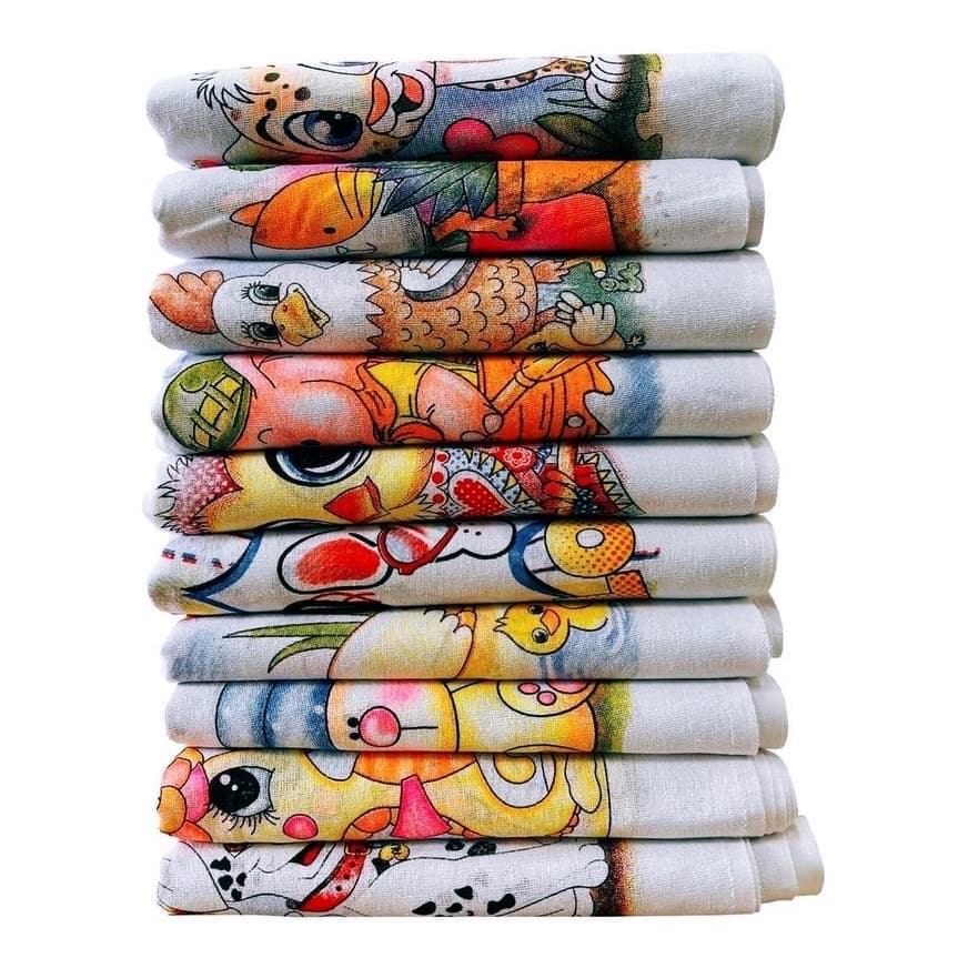 kit 18 Panos de Prato Atacado Estampados 100% Algodão com Bainha – Alta Qualidade e Durabilidade