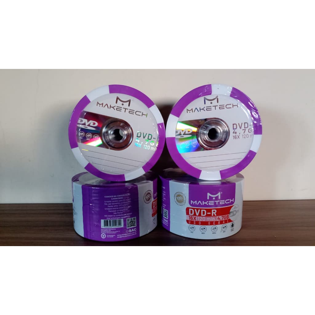 200 Dvd-r Virgem Maketech Original (MADE IN TAIWAN)