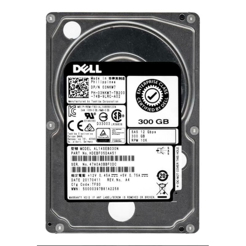Hd Sas 300gb Dell Dp/n 03nkw7 Dell 300gb 10k 128mb Sas 2.5