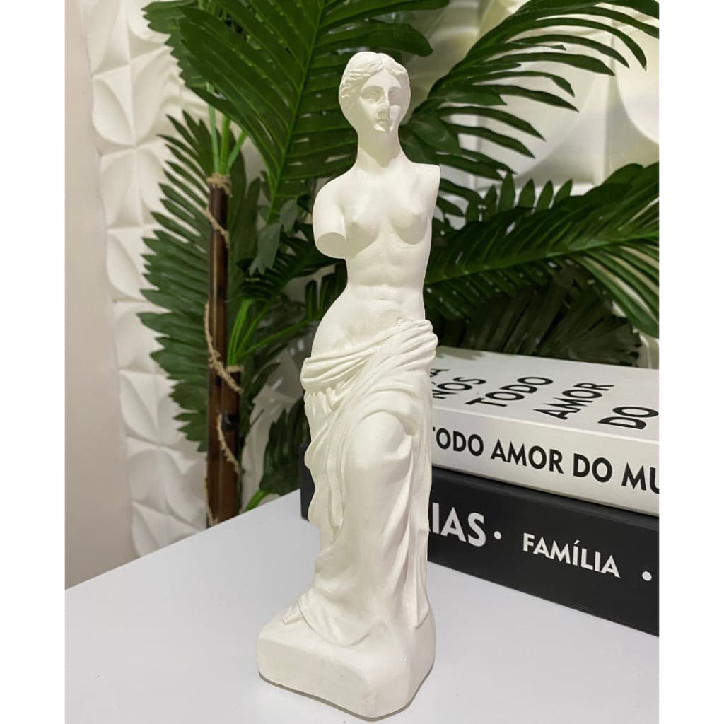 Estátua Grega Mulher Romana Deusa Vênus De Millo 25cm Escultura Decorativa De Gesso Cru