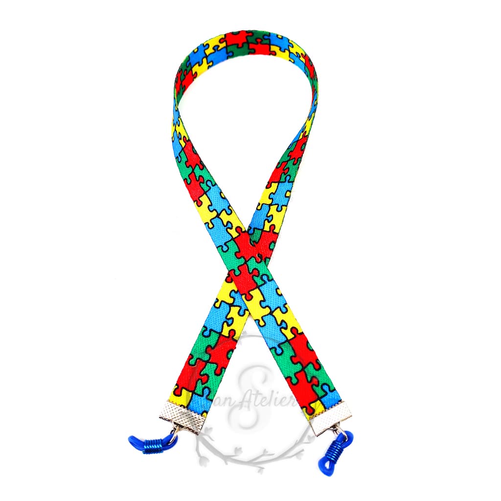 cordinha para óculos/salva óculos estampado simbolo autismo