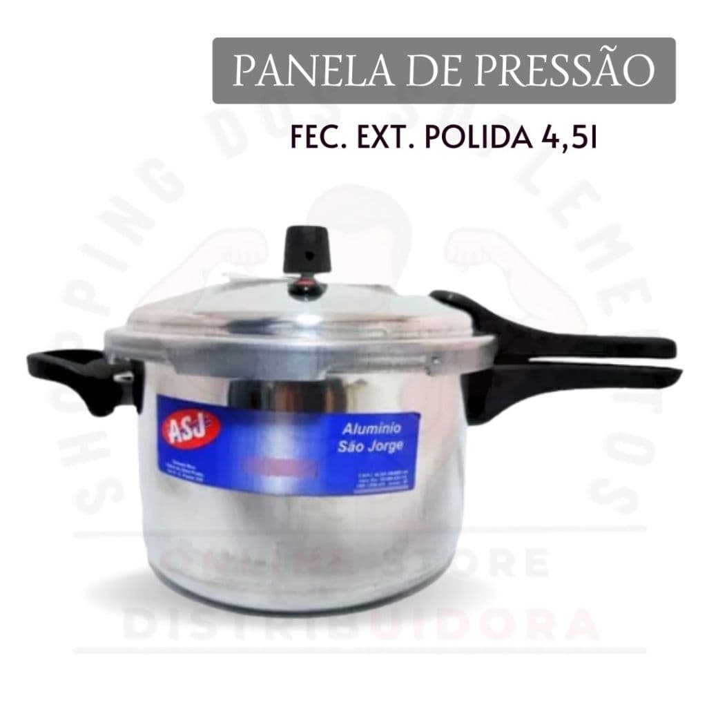 PANELA DE PRESSÃO 4,5 L FECHAMENTO EXTERNO ASJ + ENVIO RAPIDO E SEGURO