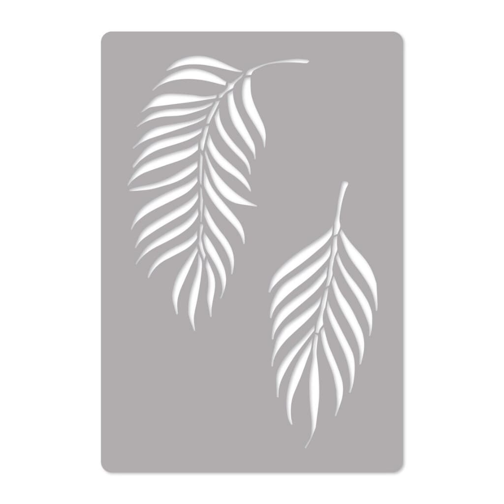 Stencil Par De Palmeiras - Molde Vazado Decoração R-933 - Stencil Flex