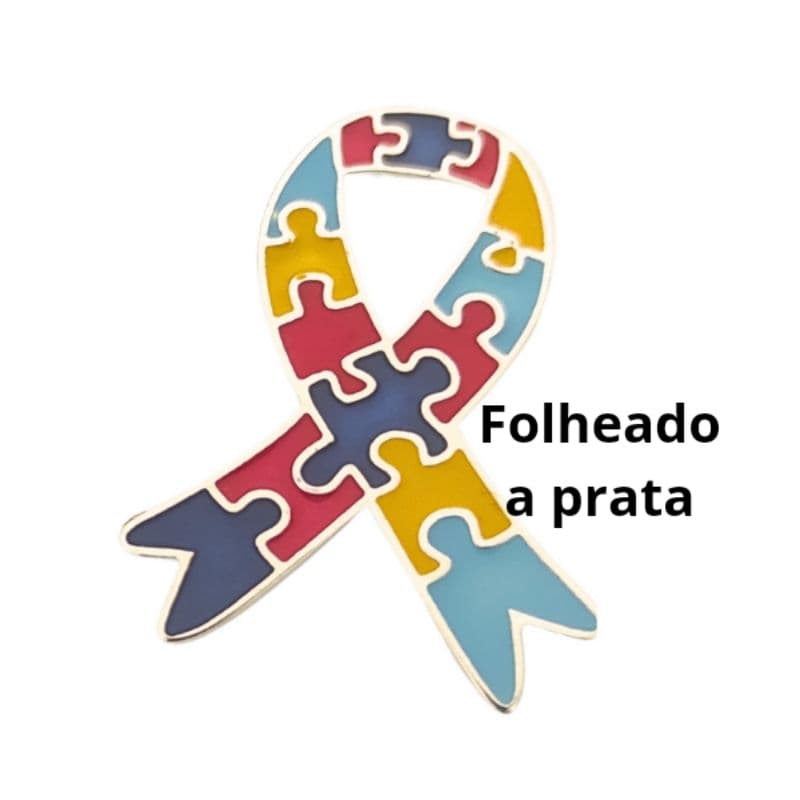 Broche PIN causa autista laço quebra cabeça portador de TEA