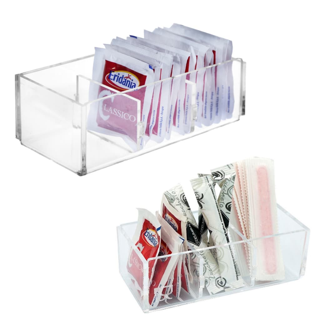 Porta Sachês Açúcar Adoçante Mexedores Palito Acrilico Suportes Porta Sachês Chá Açúcar Ketchup Bar Restaurante