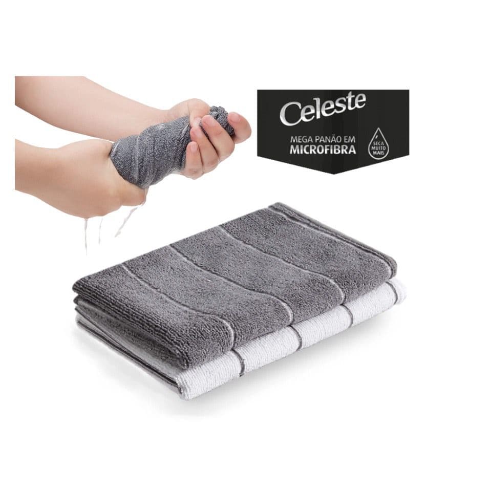 2 Super Panos de Chão Grandes em Microfibra 80x50 Panão limpeza