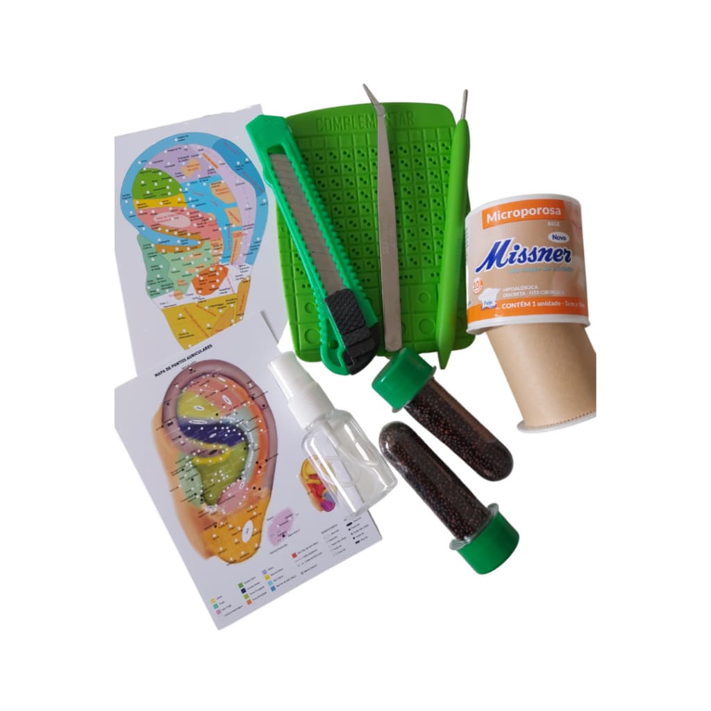 Kit Auricular 10 Peças Para Auriculoterapia