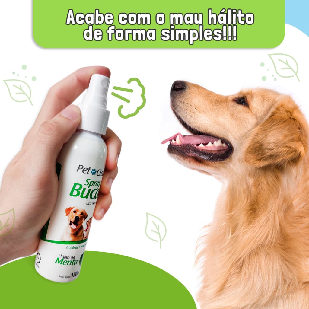 Spray Bucal Pet Tira Bafinho Para Cachorro e Gato