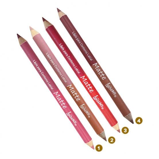lápis para contorno labial 2 em 1 kit com 4 luisance