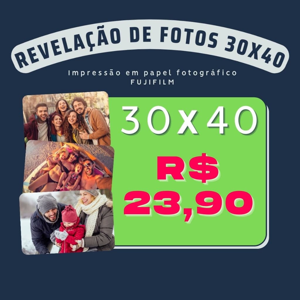 Revelação de 1 fotos 30x40 Envio rápido Impressão Revelar foto
