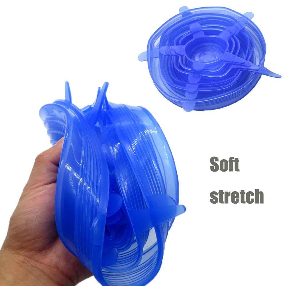 12 Peças Tampas Panela Silicone Universal Reutilizável Elástica Tampas Silicone Rotundidade