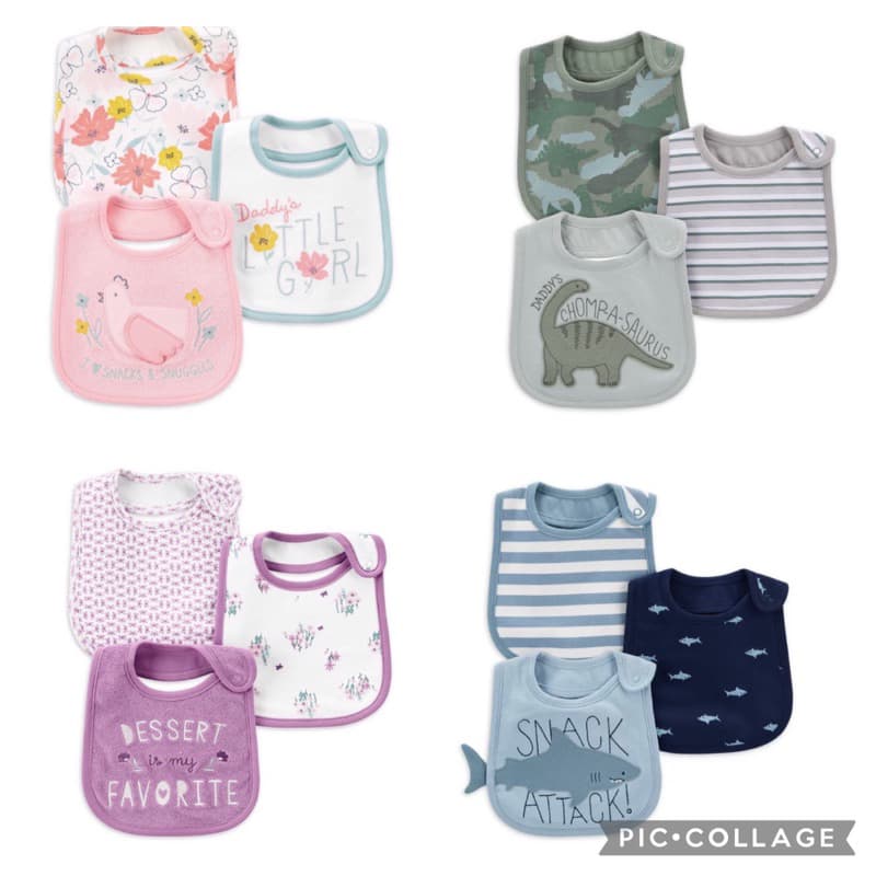 kit babador child of mine by Carters  ou just one you carters -menina ou menino com 3 unidades