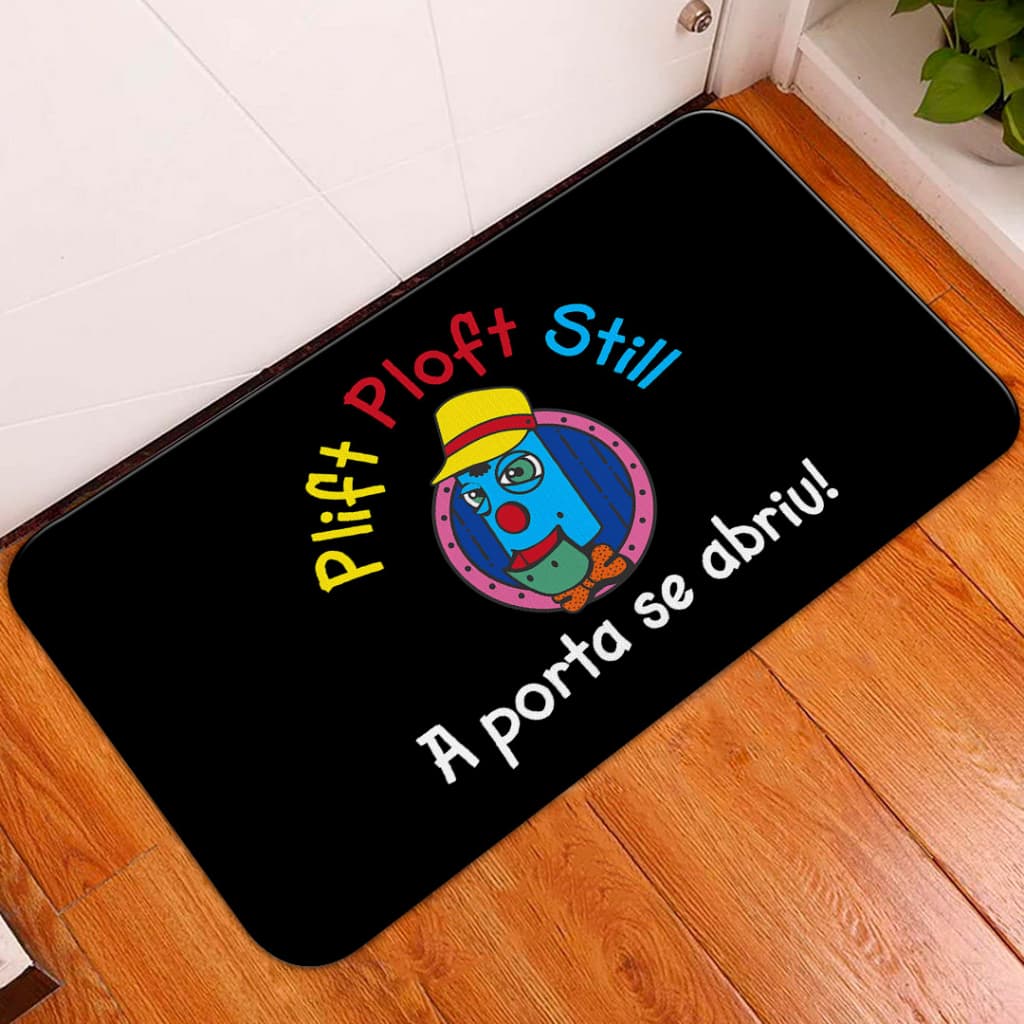 TAPETE PARA PORTA DECORATIVO- 35X60 - 2mm - A PORTA SE ABRIU RA-TIM-BUM