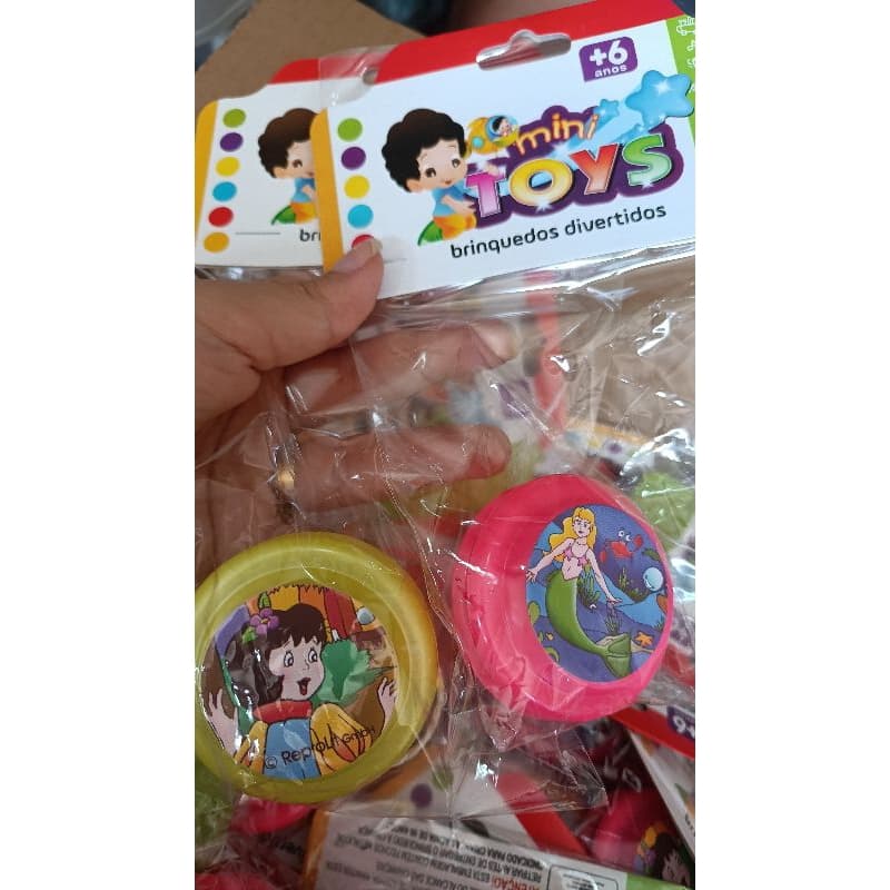 Kit 3 unidades ioiô multicoloridos