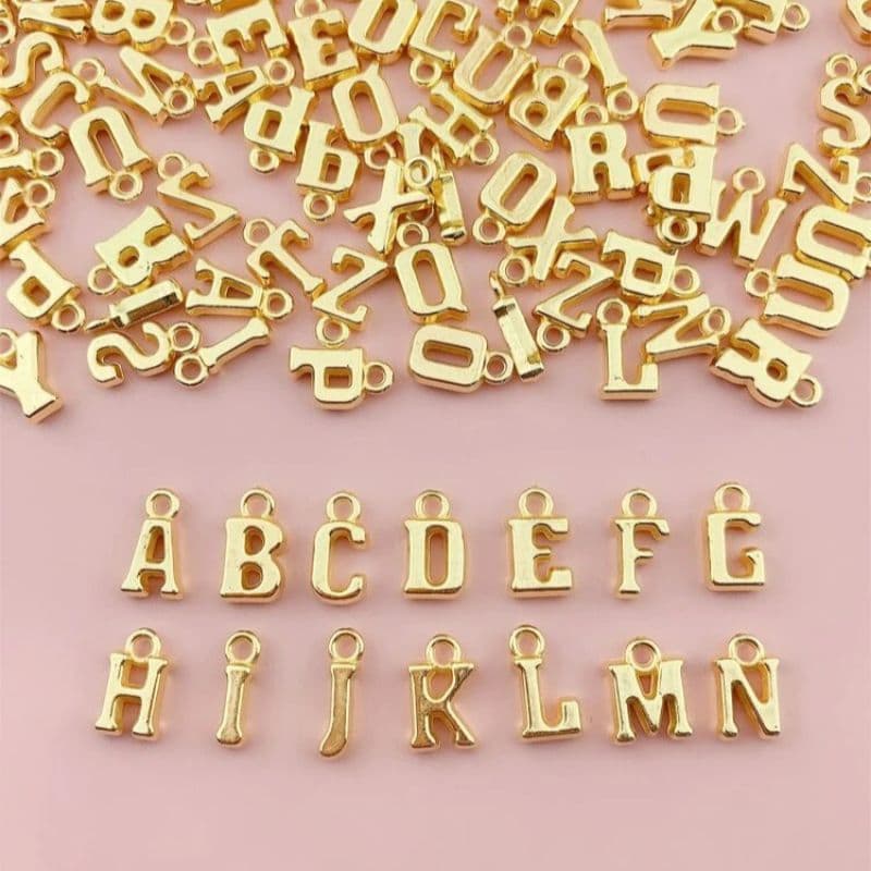 Pingente De Letras Aleatórias DIY em ABS Não é Metal Artesanato Croché Miçangas Pulseira Colar