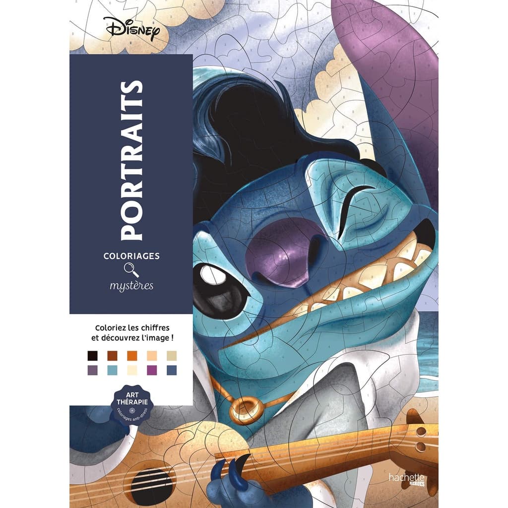 livro portraits mistérios Disney, STITCH encadernado tamanho A4