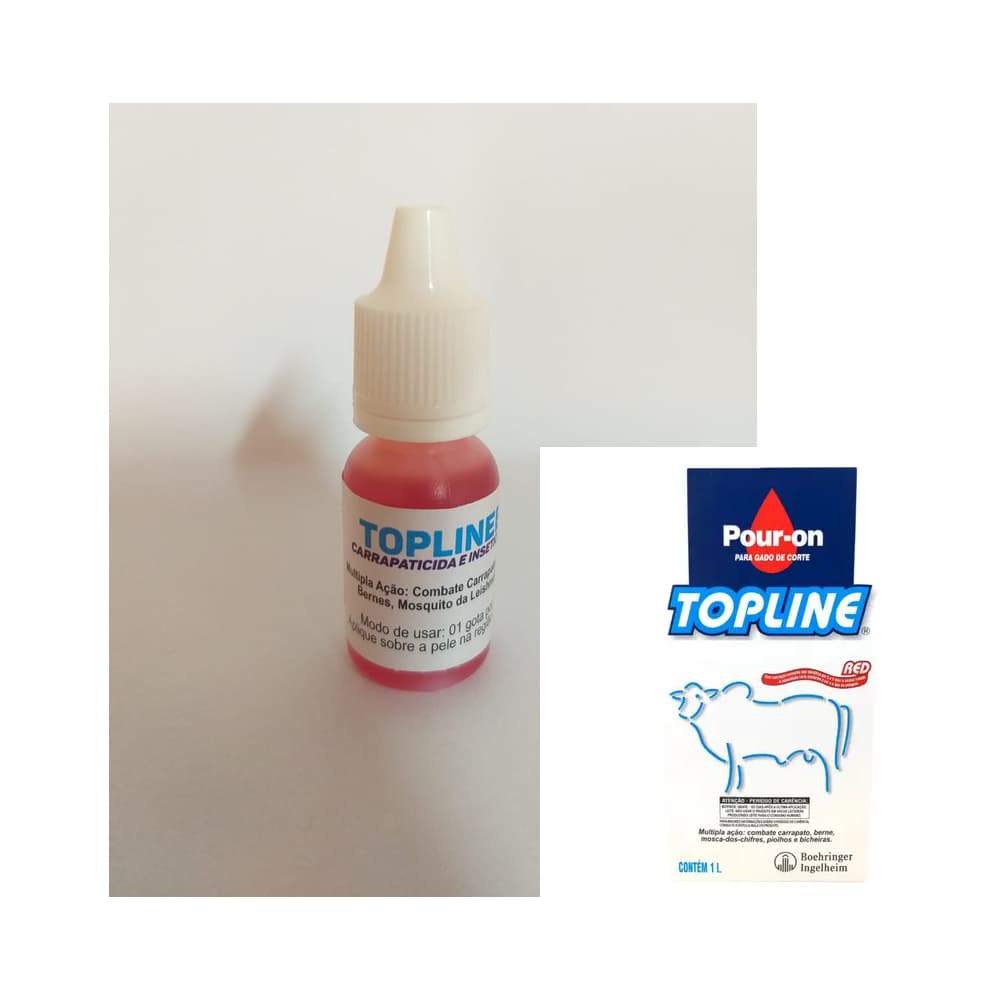 TopLine 10ml Puor On Cães e Gatos Mata Carrapatos e Pulgas Mosquito Leishmaniose