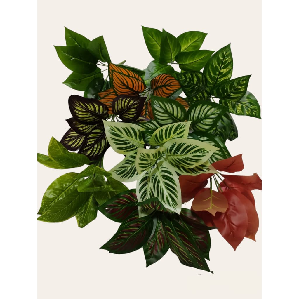 Kit com 5 Buquês de Folhagem artificial com 9 folhas ou 11 folhas ideal para para arranjos e decoração